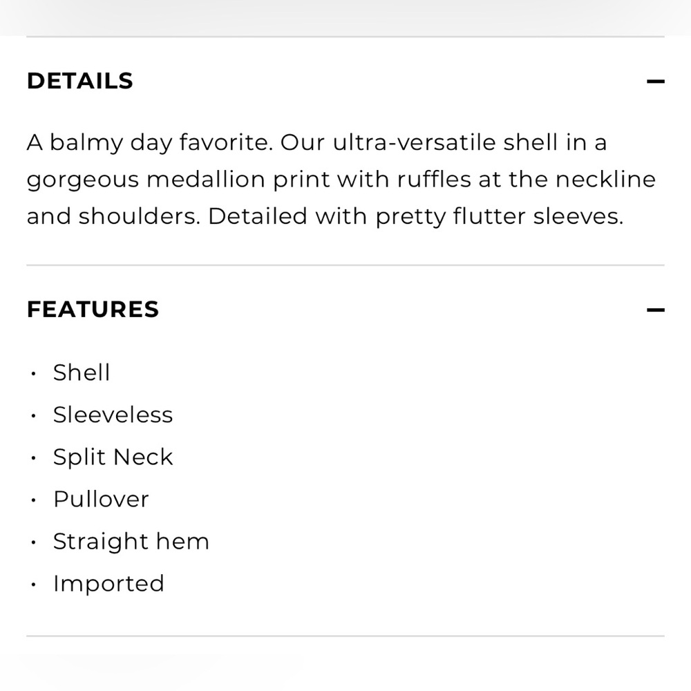 Talbots ruffle trim shell - Picture 7 of 7